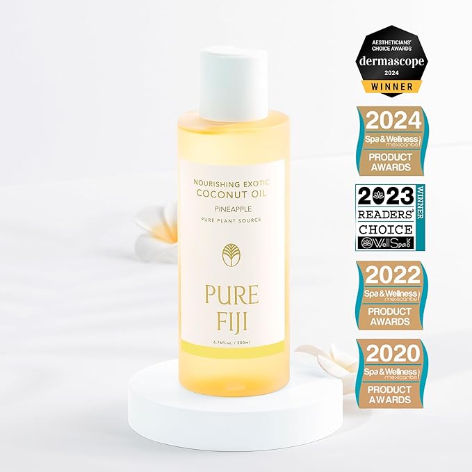 PURE FIJI Nourishing Exotic Coconut Body Oil, Pineapple (7.7 fl oz/230ml) - Bloomnest