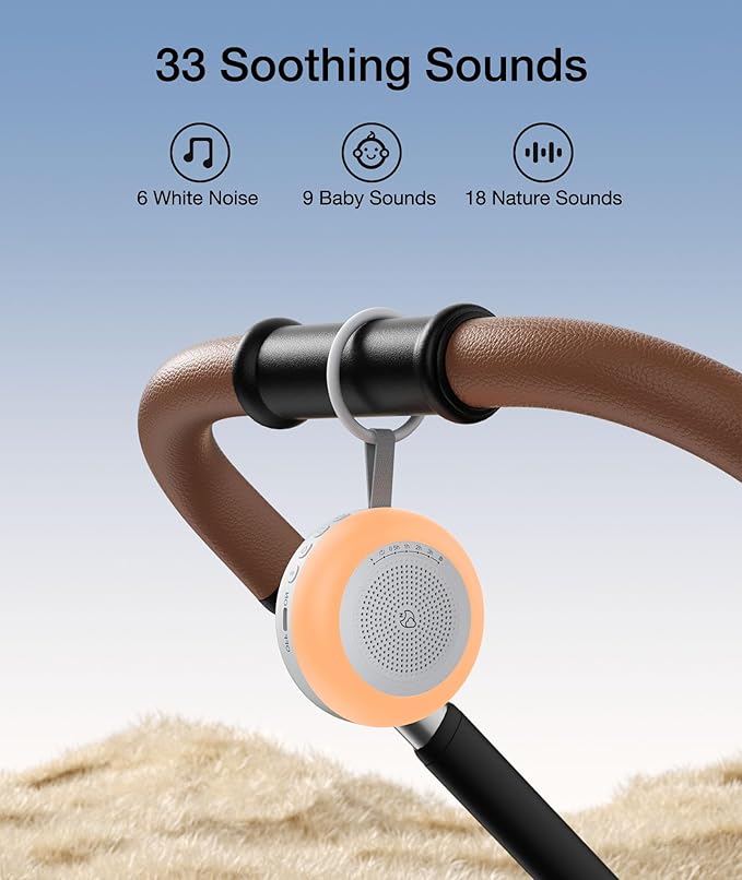 Portable Sound Machine for Baby,LEICEX White Noise Machine,33 Soothing Sound 10 Colors Night Light Sleep Machine for Baby Kids,Timer and Memory, Travel Sound Machine for Sleep Office Privacy Travel - Bloomnest