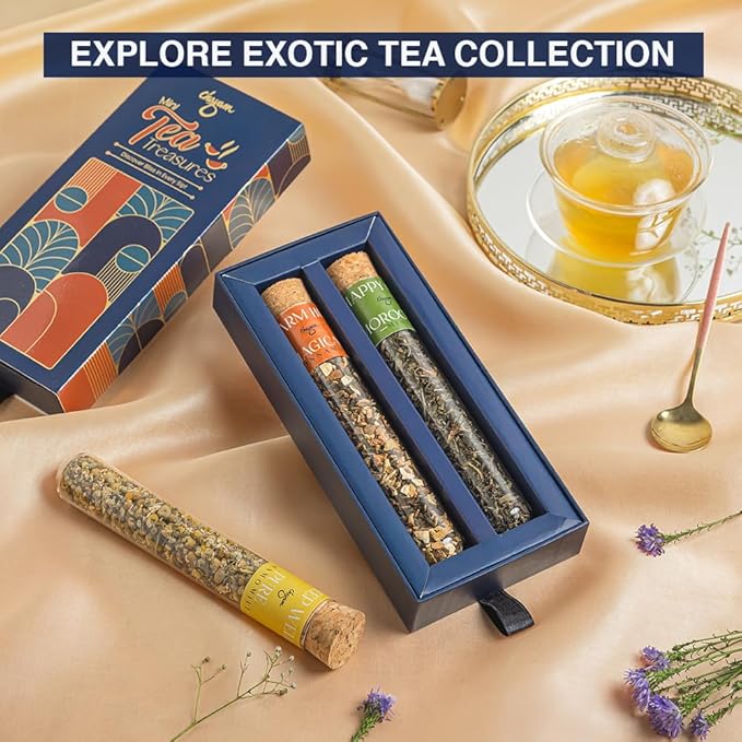CHAYAM Tea in Tubes Gift Set – Special Tea Surprise | Spiced Ceylon Cinnamon & Moroccan Mint Herbal Blend | Best Present for Tea Lovers - Bloomnest