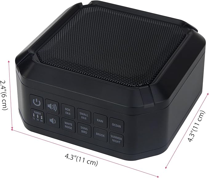 LUXSWAY White Noise Machine, Sleep Sound Machine with 8 Natural Soothing Sounds, Volume Control & 3 Timers Setting, Memory Function Sound Machine for Baby Kids Adults & Home Office Travel