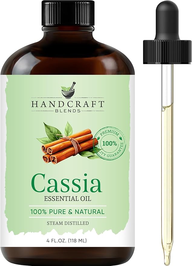 Handcraft Blends Cassia Essential Oil – Huge 4 Fl Oz – 100% Pure and Natural – Premium Grade Essential Oil for Diffuser and Aromatherapy, Skin, Massage, Candle and Soap Making Fragrance - Bloomnest