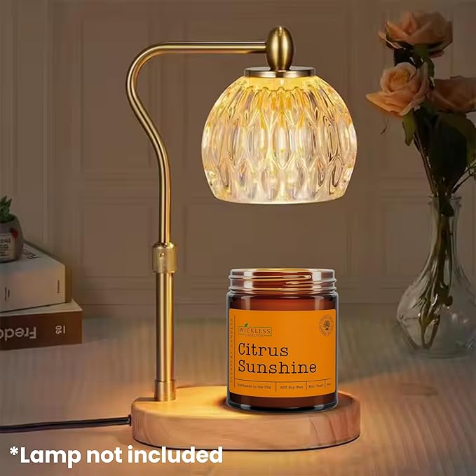 Wickless Candles for Candle Warmer Lamp, Many Scents to Choose, 100% Non-Toxic Soy Wax, Scented Candle Melts for Warming Plate, Handmade in The USA (Citrus Sunshine) - Bloomnest