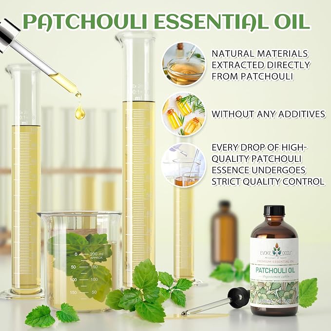 EVOKE OCCU Patchouli Essential Oil for Diffuser Skin Fragrance DIY Candle Soap Making - 4 FL Oz - Bloomnest
