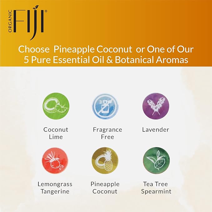 Organic Fiji Raw Cold Pressed Coconut Oil for Hair, Skin, Face & Body | Relaxing Massage Oil | Pineapple Coconut,12 oz for Women Men & Baby - Bloomnest