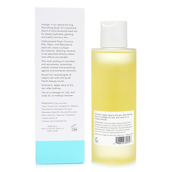 PURE FIJI Nourishing Exotic Coconut Body Oil, White Gingerlily (7.7 fl oz/230ml) - Bloomnest