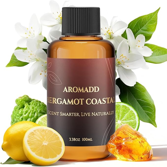 Hotel Collection Diffuser Oil Bergamot Coastal – Inspired by Luxury Hotel Scent for Waterless & Cold Air Diffusers – 3.38 Fl Oz (100ml) Long-Lasting Home Fragrance for Living Room & Bedroom - Bloomnest