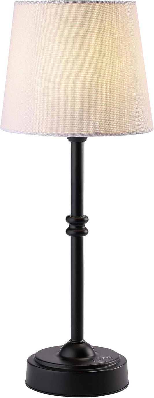 O’Bright Seraph - Cordless LED Table Lamp with Dimmer, Built-in Rechargeable Battery, 3-Level Brightness, Patio Table Lamp, Bedside Night Lamp, Ambient Light for Restaurant, Black - Bloomnest