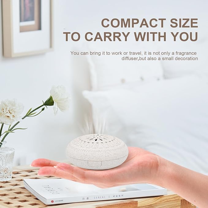 Travel Sized Portable Mini Diffuser for Essential Oils Multifunction Waterless No Sound Mini Aromatherapy Diffuser for Bedroom Office Baby Room Car Aromatherapy - Bloomnest