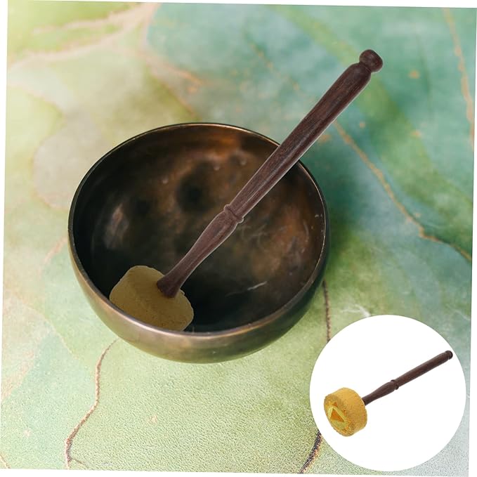 BESPORTBLE 1Pc Durable Singing Bowl Stick Mallet for Meditation and Sound Therapy Lightweight Yellow Bowl Mallet present for Buddha Music Lovers and Personal Collection - Bloomnest