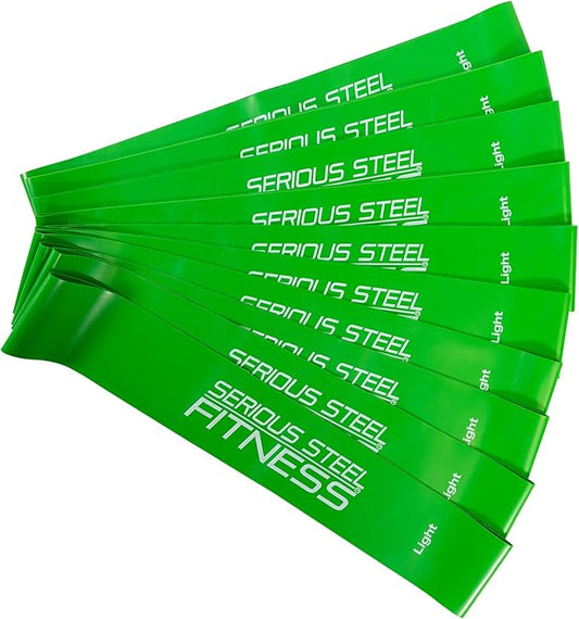 Serious Steel Fitness Mini Resistance Loop Bands | Rehab and Prehab Stretch Bands | 12" Exercise Workout Bands (Sets of 5 Pack and Sets of 10 Pack Trainer Options Available!) - Bloomnest