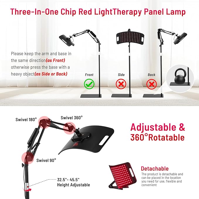 Red Light Therapy for Body face-660nm 850nm Infrared Light Therapy Panel 3 in 1 Led Bead red lamp Therapy Home Use,Gift idea for Mom Women Wife Sister Girlfriend RedLightTherapy
