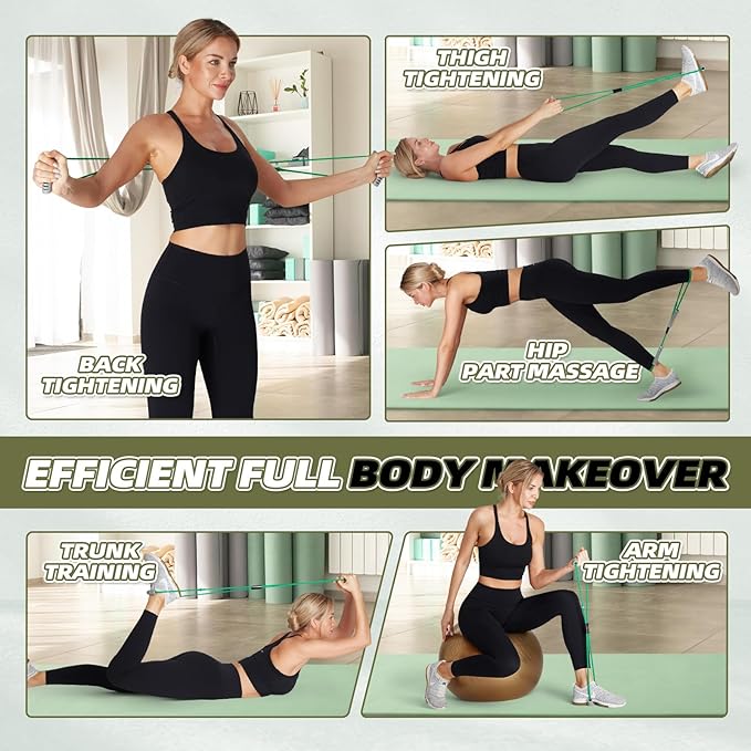 Resistance Band Figure 8 Exercise Cord, Fitness Resistance Bands with Handles, Exercise Tube Band for Arm and Shoulder Stretch - Bloomnest