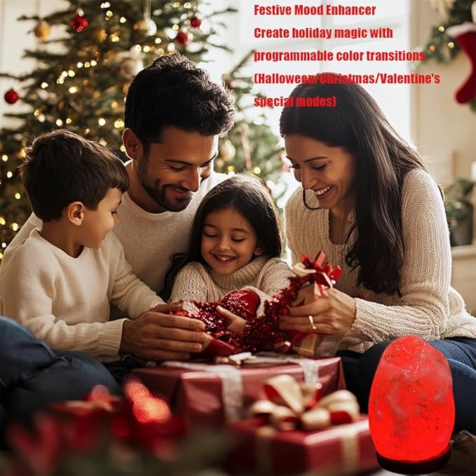 3.5lb Remote Salt Himalayan Salt Lamp 16 Colors, Natural Crystal Salt Rock Lamp Hand Carved Night Lights, USB Salt Crystal Lamp Remote Control Salt Lamp for Home Decor and Gift (3.5lb)