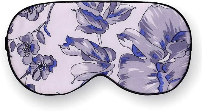 Maxfeel 100% Pure Silk Eye Mask - Sleep Eye Cover in Printed Colors (#11) - Bloomnest