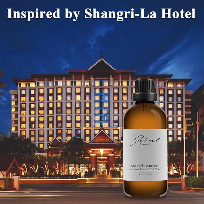 JCLOUD Shangri-La Breeze Essential Oil Inspired by Shangri-La Hotel | Hotel Scent - Pure Aromatherapy Diffuser Oil with Cedarwood and Sandalwood, Home Luxury & Hotel Scents for Diffuser - 100mL JCLOUD