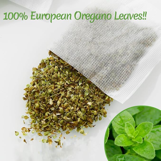 Premium 50 Oregano Tea Bags, Made with 100% Natural Oregano Leaves, No Additives & Caffeine Free. - Bloomnest