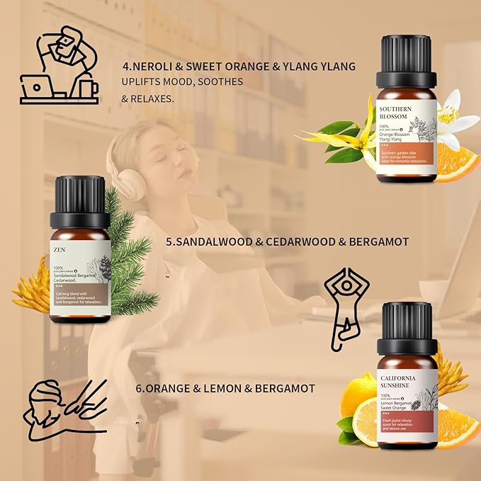 Pure Essential Oil Set - Essential Oils for Diffusers Aromatherapy and Humidifiers with Bonus Oil Opener - Relaxation, Mood Enhancement - DIY Candle and Soap Making WECONA-NaturalRemedies