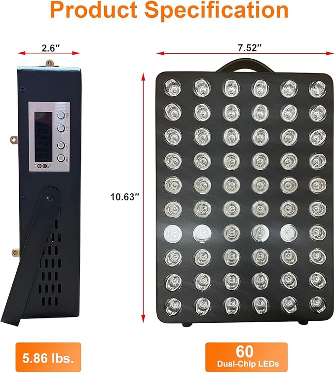 Red Light Therapy for Face and Body,Near Infrared Light Therapy for Pain Relief,Sleep, Skin Health, Recovery with 660nm 850nm 300W High Power Panel, Infrared Therapy or Infrared Light Therapy Device Tuohun
