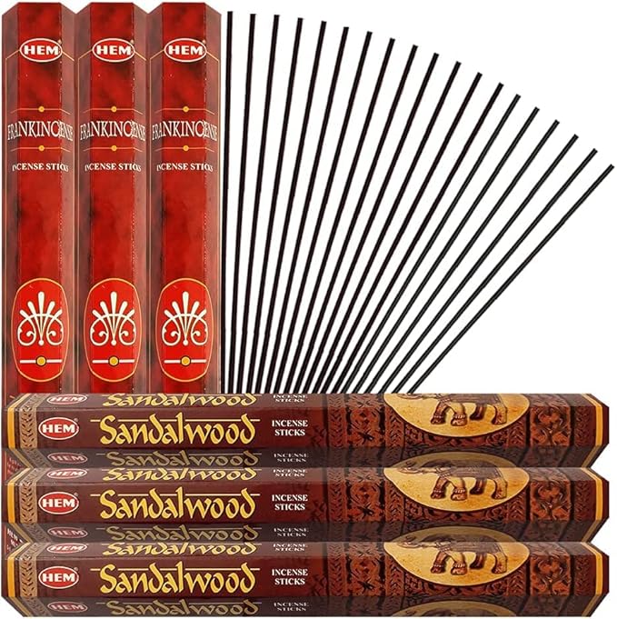 Sandalwood Incense Sticks & Holder Bundle Variety Pack from Hem Trumiri Insense Insence