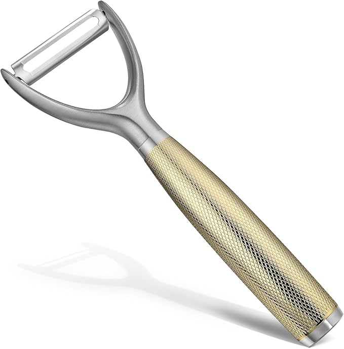 KULUNER Luxury Y-Type Vegetable Peeler – 24K Gold Plated Handle, 304 Stainless Steel Ultra Sharp Blade, Ideal for Potatoes, Apples, and Other Fruits & Vegetables - Bloomnest