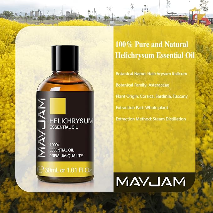 MAYJAM Helichrysum Essential Oil 30ML - 1.01FL.OZ Pure Helichrysum Oil for Soap Candle Making - Essential Oils for Diffusers for Home - Bloomnest