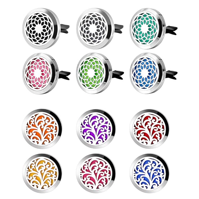 Car Diffuser Vent Clip - 2PCS 30mm Car Essential Oil Diffuser Vent Clips for Home Office Room with 12 Felt Pads Mother's Day, Birthday Gift for Women & Men - Bloomnest