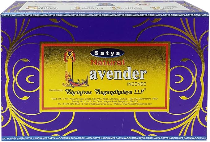 Natural Lavender Incense Sticks and Incense Stick Holder Bundle Insence Insense Satya - Bloomnest