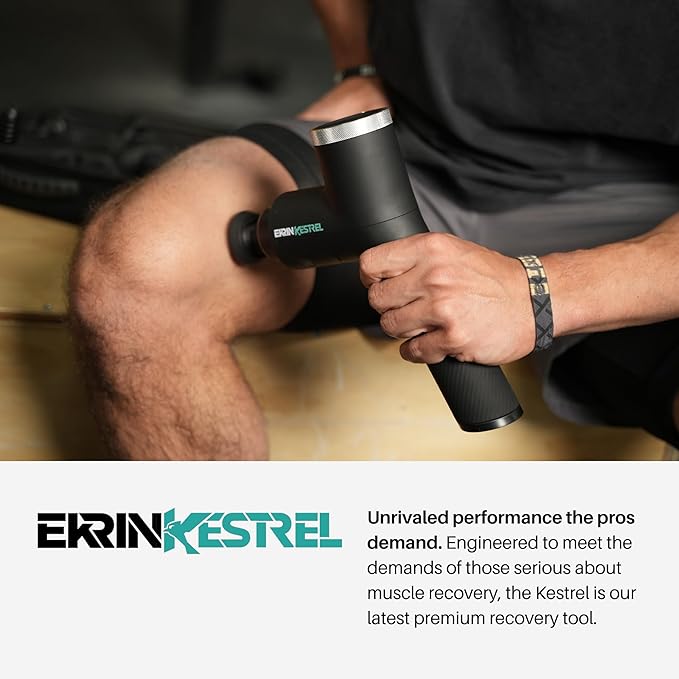 Ekrin Athletics Kestrel Massage Gun: Enhanced Precision & Comfort for Superior Muscle Recovery & Wellness | Relieve Sore Muscles and Stiffness - Bloomnest
