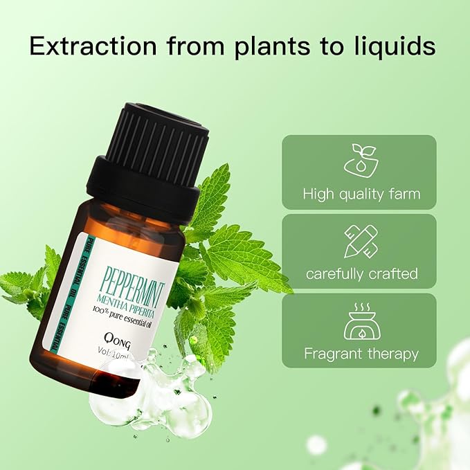 Peppermint Essential Oil Blend, Mint Oil, Essential Oils Organic, Hair Growth & Scalp Care, Essential Oils for Diffusers for Home 10ML - Bloomnest