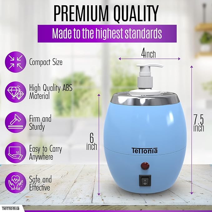 Massage Oil/Lotion Bottle Warmer - Auto-Temperature (Blue Pastel) - Bloomnest