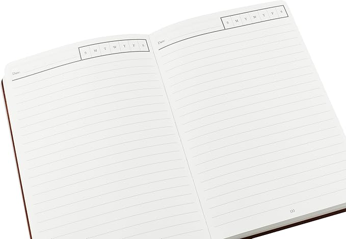 Wykeham's Executive 2026 Undated Daily Journal Planner – Customization Available (Brown, 8.5"×5.5" - Undated) - Bloomnest