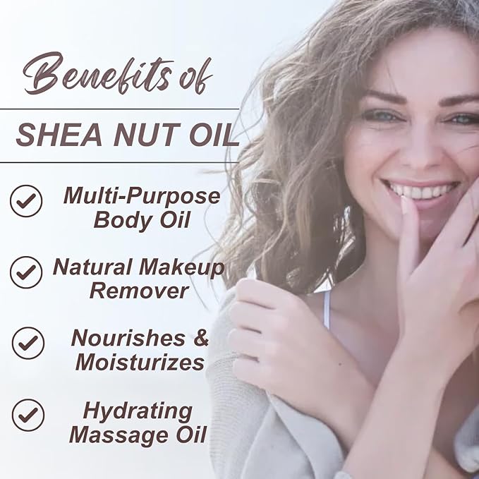 Naturevibe Botanicals Shea Nut Oil 32 Ounces | 100% Pure and Natural | Great for Skin Care and Hair Care - Bloomnest