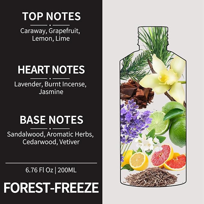 Hotel Collection Diffuser Oil- 6.76 Fl Oz/200ML-Forest-Freeze,Luxury Essential Oils for Diffuser Refill & Machines,Bigger Bottle, Bolder Aroma, Longer Lasting - Bloomnest
