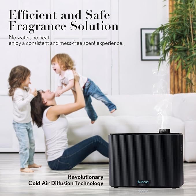 JCLOUD Smart Scent Air Machine 1000ML, Hotel Scent Diffuser Cover Up to 4500 Sq. Ft., Waterless Cold Air Diffuser for Home, Aromatherapy Diffuser for Essential Oils Large Room, Dimgray - Bloomnest