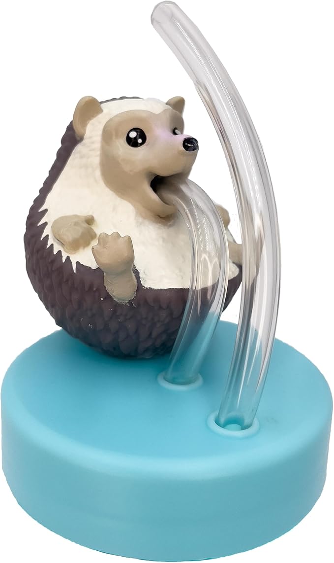 Kids Water Bottle, Toddler Cups, Tumbler with Lid and Straw, Travel Sippy Cup for Water or Milk, Kids Cups with Lids for Toddlers 3 and Up, BPA Free Plastic, 12 oz (Trend Zoo Hedgehog) - Bloomnest