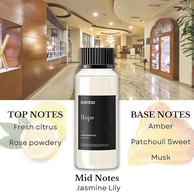 Floral Inspired Diffuser Oil Refill - Scentia Hope Dupe Fragrance Oil Blend, Home Luxury Scents, Essential Oil Sets, Humidifiers & Candle Making | 120ml, 4.06FlOz, Mothers Day Gift Scentia