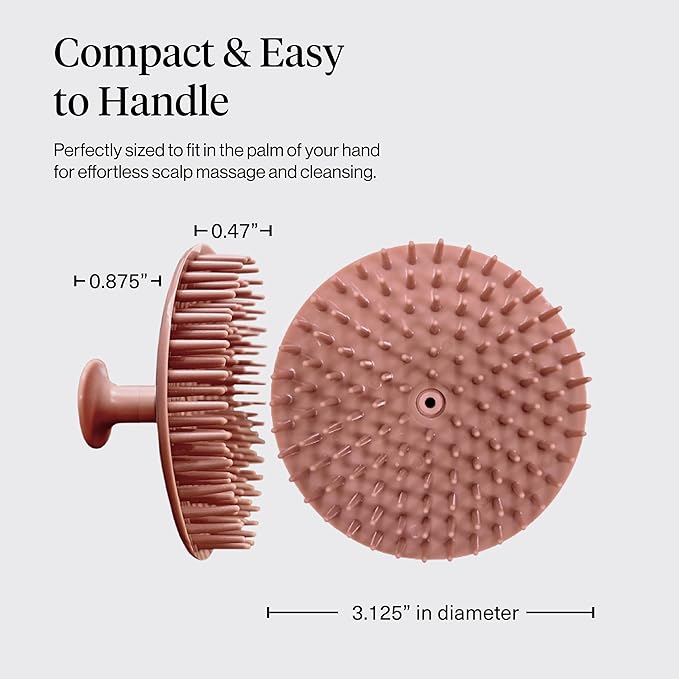 Kitsch Scalp Massager for Hair Care - Scalp Scrubber, Shampoo Brush & Exfoliator for Scalps- Hair Scrubber for Relaxing Bath - Terracotta Kitsch