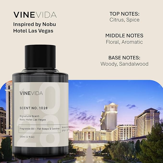 VINEVIDA Scent NO. 1028 Fragrance Oil for Cold Air Diffusers - 120mL (4oz) - Inspired by Nobu Hotel Las Vegas - Hotel Scents for Home VINEVIDA