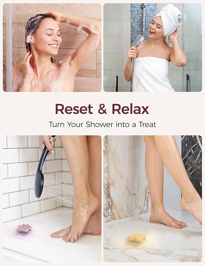 Momcozy Shower Steamers 14 Pack-7 Unique Shapes & Floral Scents, Long Lasting Fragrance, Gentle Formula, Perfect Travel & Gift Idea for Home Spa Relaxation - Bloomnest