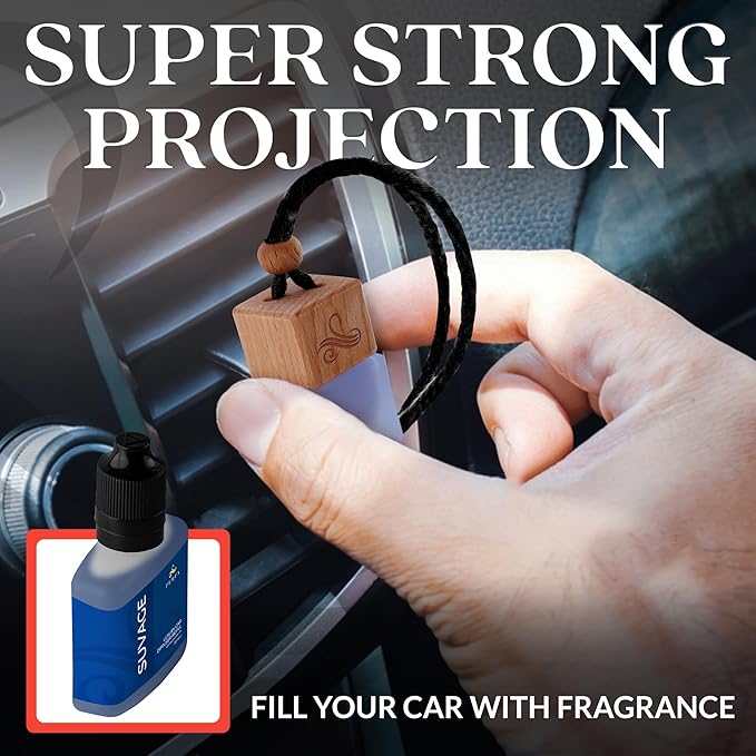 Solvère Gift Set with Refill Bottle | Automotive Air Fresheners with Solvère Fragrance | Strong Car Perfume | Odour Eliminating Car Air Fresheners by Perfa - Bloomnest