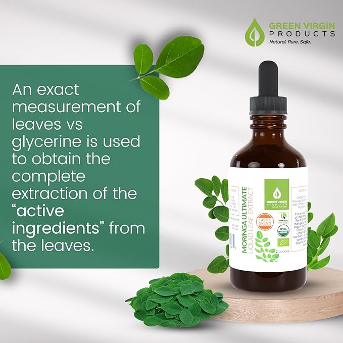 Green Virgin Moringa Ultimate Liquid Leaf Extract - 2 Fl Oz (Pack of 1) - Bloomnest