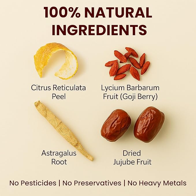 Herb Guru Four Harmony Beauty Herbal Tea Bags With Ginger, Honey, Orange Peel | Herbal Tea Blend For Beauty Balance And Relaxation Gifts | Premium Teas Infused With Nourishing Botanicals