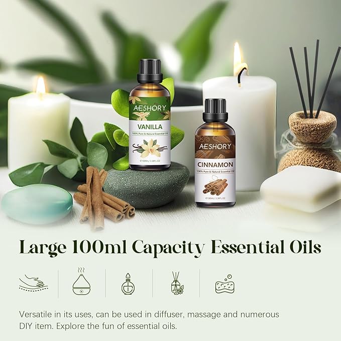 Rose Essential Oils 3.38FL.OZ - Aromatherapy Essential Oils for Diffusers for Home, Rose Scented Oils for Massage, Soap Candle Making Scents - 100ML - Bloomnest