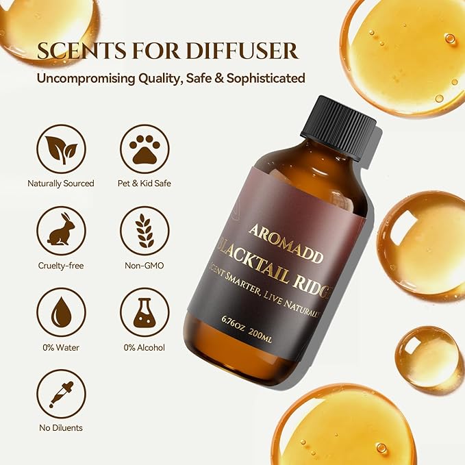 Hotel Collection Diffuser Oil Blacktail Ridge – Inspired by Luxury Hotel Scent for Waterless & Cold Air Diffusers –6.76 Fl Oz (200ml) Long-Lasting Home Fragrance for Living Room & Bedroom - Bloomnest