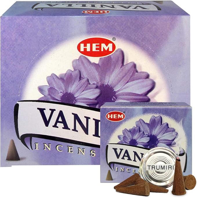 Vanilla Incense Cones And Cone Incense Burner Bundle Insence Insense Hem Incense TRUMIRI