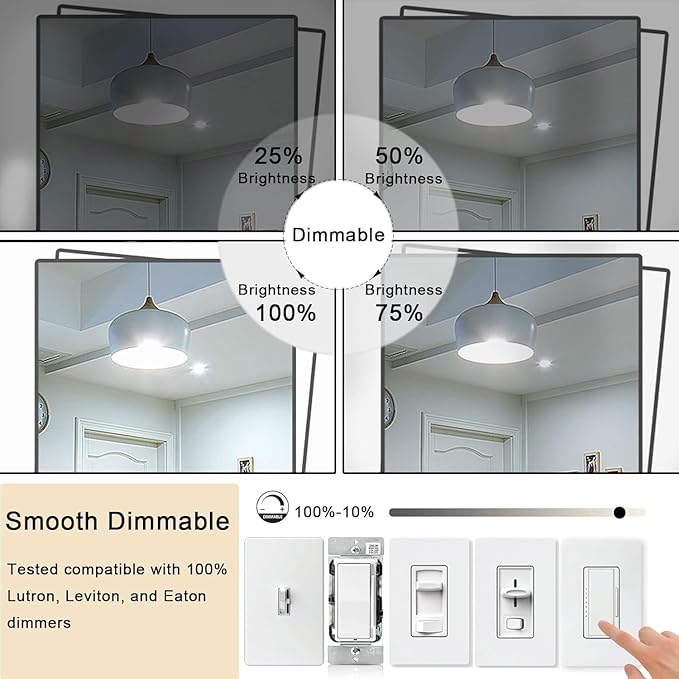 7.3 Inch E26 Led Bulb 6W Dimmable, 6000K Cool White Edison Bulbs 800LM, Equal 80 Watt Tubular T10 T9 Long Clear Glass Light Bulb for Rustic Pendant Industrial Pipe Wall Sconces - 4Pack - Bloomnest