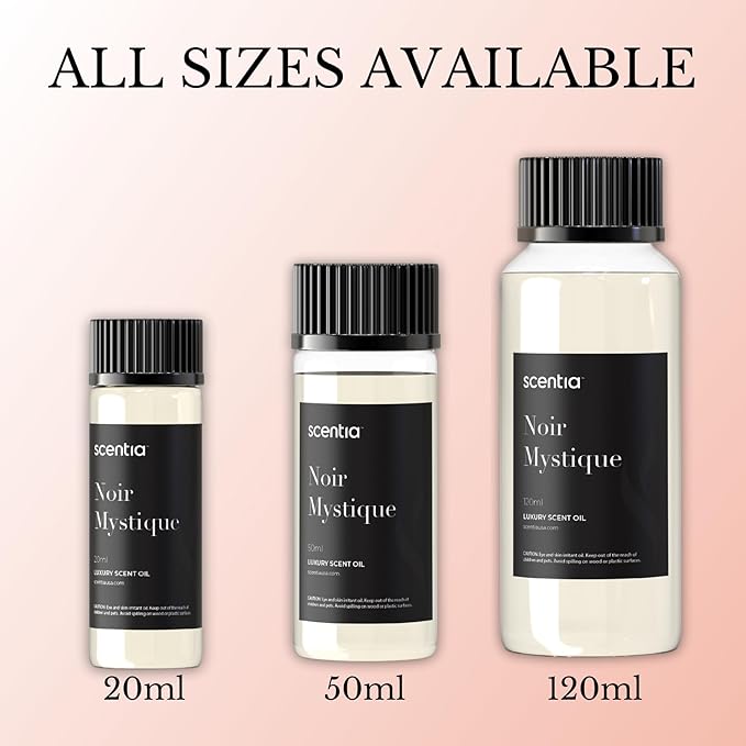 Scentia Noir Mystique – Hotel-Inspired Diffuser Oil, 20ml (0.67 fl oz) | Essential Oil Blend of Rose, Bergamot, Lemon & Musk | Luxury Aroma for Aromatherapy Diffusers & Humidifiers - Bloomnest