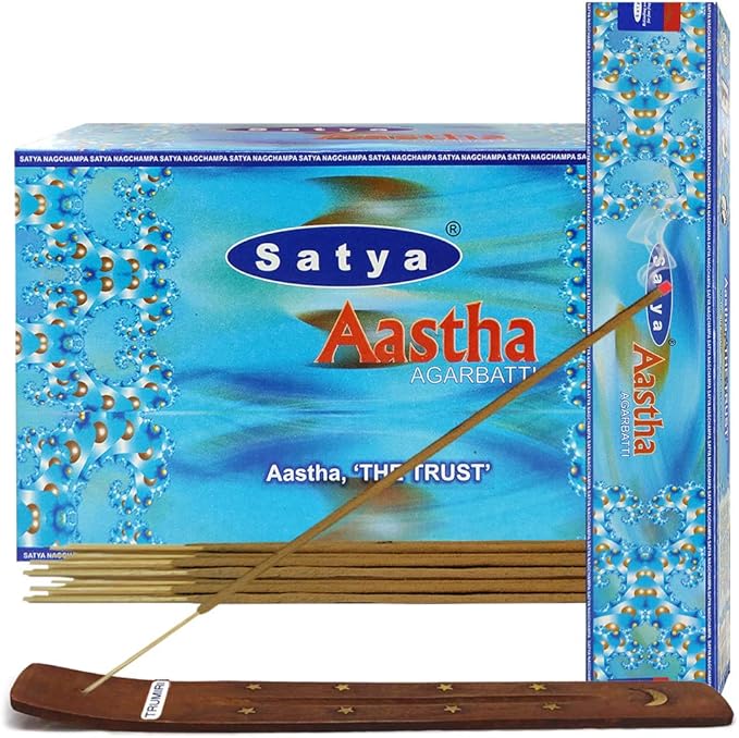 Aastha Incense Sticks and Incense Stick Holder Bundle Insence Insense Satya - Bloomnest