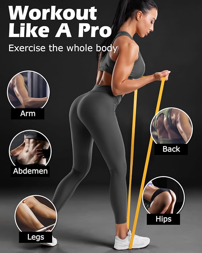 Zacro Resistance Bands, 6 Resistance Levels Pull Up Assistance Bands, Exercise Bands for Men&Women, Heavy Duty Resistance Band Set with Door Anchor, for Working Out, Muscle Training, Physical Therapy - Bloomnest