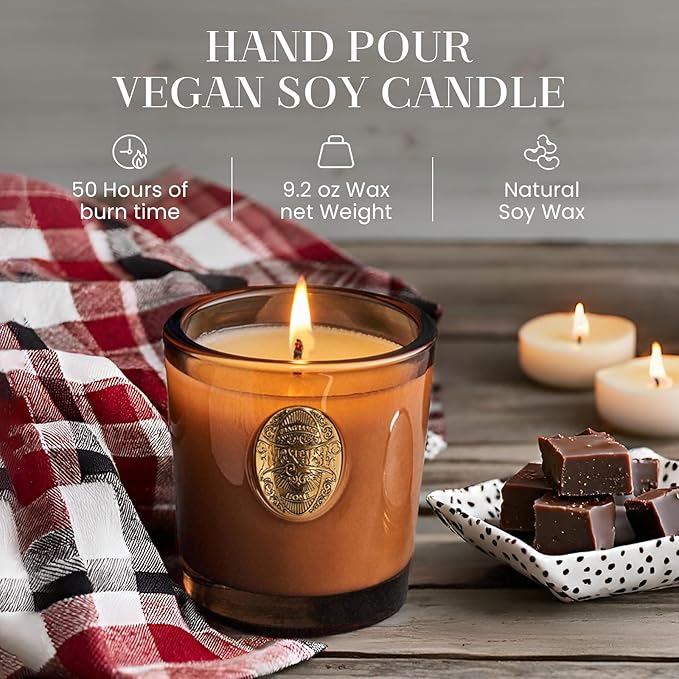 M&SENSE Natural Strong Soy Candle | Espresso Hot Fudge & Brown| 9.2 oz, 50H Burn Time | Luxury Scented Candle for Relaxation, Gifting, Home Décor | Ideal for Bedroom, Office, Party Ambiance - Bloomnest